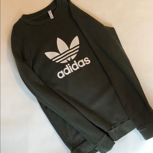 Green adidas crew neck